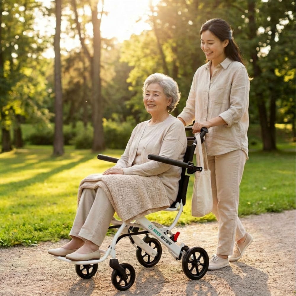 경량 휠체어를 첫 구매한 초보자의 경험! 노인 여행과 일상생활의 든든한 동반자